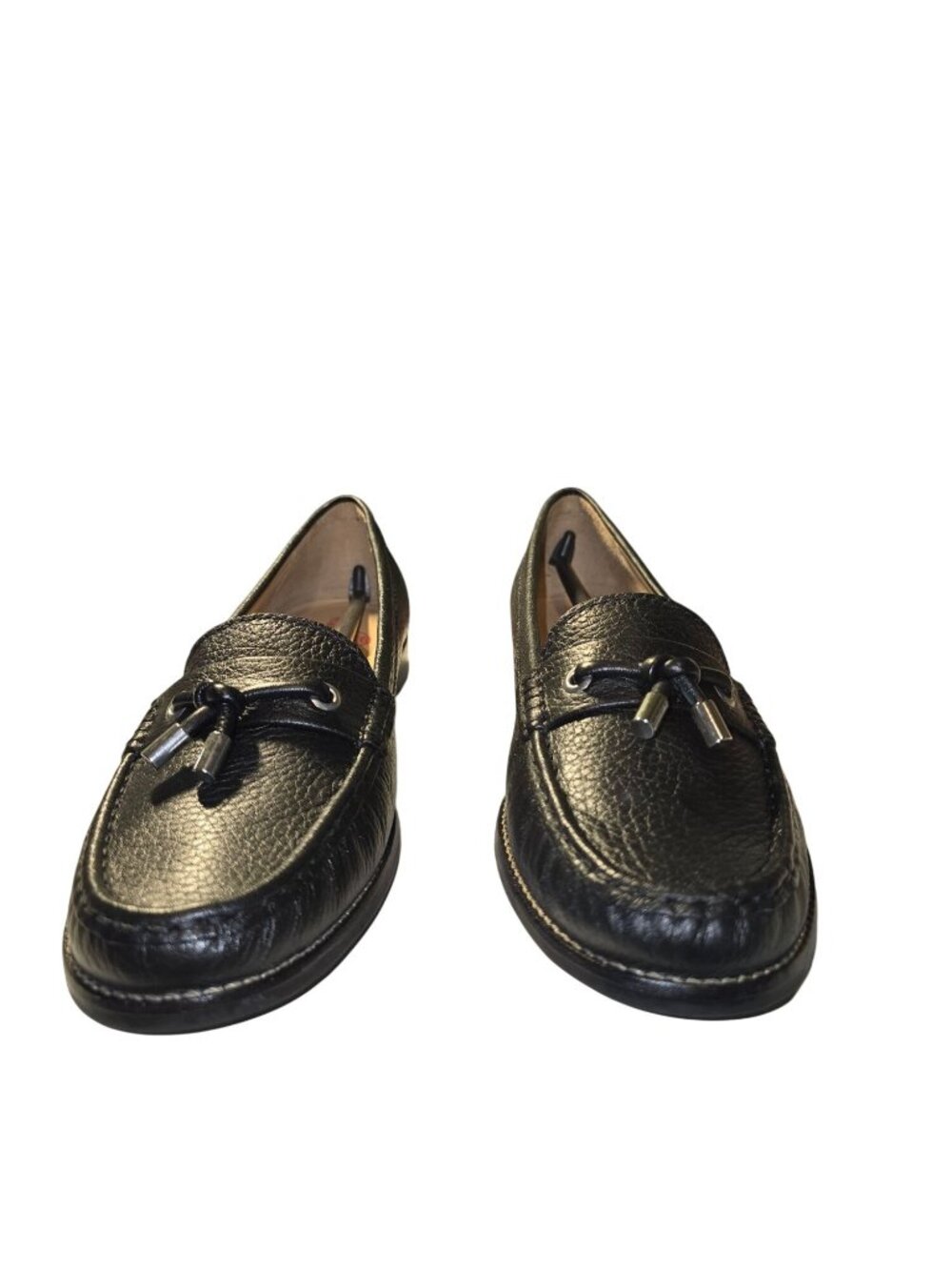 Marc Joseph New York Jackson St. Black Pebble Leather Loafers, Silver, NWOB - Picture 4 of 8